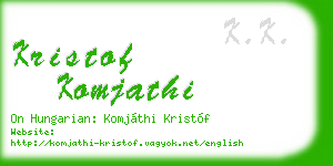 kristof komjathi business card